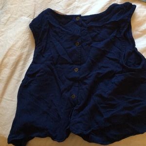 navy blue crop top